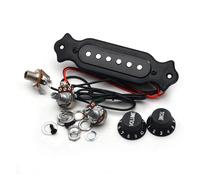 6 String White/Black/Red Acoustic Guitar Sound Hole Pickup Pre-Wired Pickup Set Up Pots Knobs Soundhole Pickup (Color : 03)