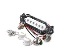 6 String White/Black/Red Acoustic Guitar Sound Hole Pickup Pre-Wired Pickup Set Up Pots Knobs Soundhole Pickup (Color : 02)