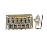 6 Strings 78mm Bass Guitar Roller Saddle Hardtail Top Load Bridge Tailpiece with L Shaped Wrench and Screws for Guitars