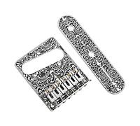 6 Strings Bridge Plate With 3 Way Switch Control Plate And Intonations Screws 6 String Control Plate Hardtail Set 6 String Bridge Plate Bridge Plate Prewired Control Plate Guitar
