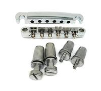 6 Strings Tune O-Matic Guitar Bridge And Tailpiece With Studs Kits For LP Les Electric Guitar Parts Replacements Rollers Saddle Bridge And Tailpiece For Les Tune O-matic