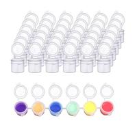 6 Strips/36 PCS Empty Paint Pots with Lids 5 ML Mini Paint Cup Pots Plastic Clear Storage Paint Containers for Classrooms Schools Art Festivals Organizing Paint Paintings