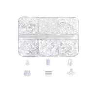 6 Styles Silicone Earrings Backings,1080Pcs Earring Backs for Studs Rubber Plastic Clear Soft Earring Backs Cluth Ring Stopper Replacement for Fishhook Earrings Studes (6 Styles Silicone)