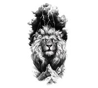 6 Styles Snake/Tiger/lions Temporary Tattoo Sticker Waterproof And Long-lasting(B)