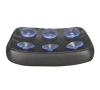 (6 Suction Cup) Motorcycle Rear Pillion Rectangular Seat Pad 6/8 Suction Cup Black For Harley Cruiser Custom