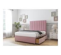 Sloomy Comfort Tokyo Pink Plush Divan Bed Base 4 Drawers - 26" Strutted 6' Super King