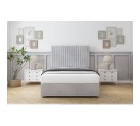 Comfort Beds Denver Naples Divan Base No Drawers - 54" Headboard in Silver | Size: Super King Comfort Beds Silver Super King