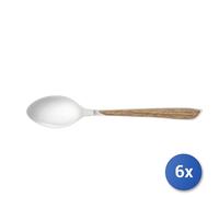 6 Table Spoons In Stainless Steel Eclat Handle Bois Clair