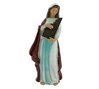 6" Tall Painted Saint Cecelia Statue | Patron Saint of Music and Musicians | Great Catholic Gift for First Communion or Confirmation | Christian Home Decor