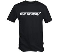 6 TEE NINERS Mens Stark Industries T Shirt (Large, Black)
