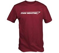 6 TEE NINERS Mens Stark Industries T Shirt (Large, Red)