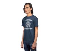 6 TEE NINERS University of Gallifrey T Shirt (Large) Blue