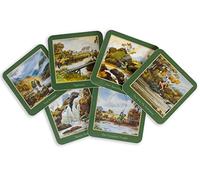 6 Thelwell Fishing Coasters. From his iconic sporting prints. British made. Fishing gifts