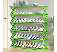 6-Tier Bamboo Shoe Rack - Free Standing Foldable Shoe Storage for Entryway Bedroom and Closet - Space Saving Indoor/Outdoor for Shoes