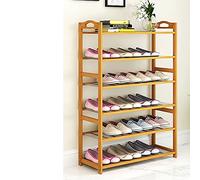 6 Tier Bamboo Shoe Rack Space Saving Design Large Capacity Multi Layer Storage for Bedroom Dimensions: 27 x 10 x 42 inches Stylish nizer for Shoes and Accessories