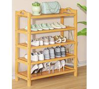 6-Tier Bamboo Shoe Rack - Waterproof Multi-Purpose for Entryway Closet & Hallway - Freestanding Space-Saving Shoe Shelf for Home Storage
