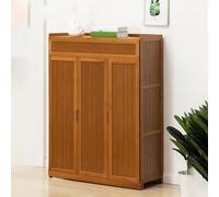 6 Tier Bamboo Shoe Storage Cabinet - Free Standing Bifold Shoe Rack with Top Compartment 3 Door nizer Shelf for Hallway & Living Room 88x33x85cm - Stylish & Space-Saving Solution