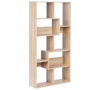 Beliani 6 Tier Bookcase CHATEH 180 cm Light Brown, Brown