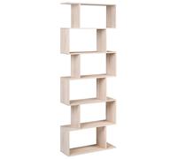 Beliani 6 Tier Bookcase Valdosa 190 Cm Light Brown