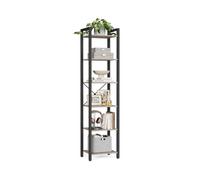 6-Tier Bookshelf ，Shelving Unit, Greige + Black
