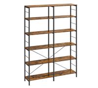 6 Tier Bookshelf Shelving Unit Tall Storage Shelf 30 x 120 x 170 cm Industrial
