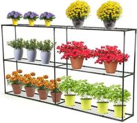 6-Tier Freestanding Greenhouse Shelving Rack - Outdoor Plant Stand for Potting, Pots, and Trays - Tiered Garden Staging Shelf for Plants - Multifunctional Storage