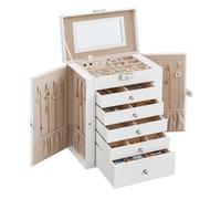 6-Tier Jewellery Case, White