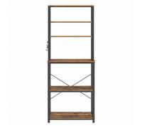 6-Tier Kitchen Rack with Adjustable Shelves & S-Hooks