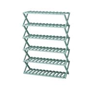 6-Tier Portable Bamboo Shoe Rack - Freestanding Folding Shoe Storage for Small Spaces Space-Saving Design (70x108x25cm / 27.6x42.5x9.8in)