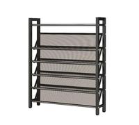 6-Tier Shoe Rack Adjustable Metal nizer for 25-30 Pairs Free-Standing Storage Solution for Entryway Hallway and Closet (50x136x15cm/20x53.5x5.9in)