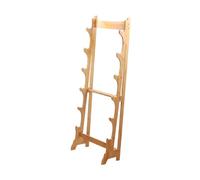 6-tier Solid Wood Recurve Bow Display Stand | Archery competition accessory,150kg load capacity for Recurve Bow Longbow Takedown Bow