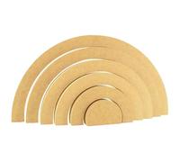 6 Tier Wooden Stacking Rainbow - 18mm MDF Arch Craft Set - Pack of 10 Blank Shapes for DIY Painting & Decorating - Freestanding Rainbow Ornament for Home, Nursery & Handmade Décor Projects