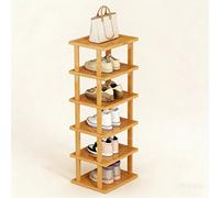 6 Tiers Bamboo Shoe Rack Footwear Organiser Wooden Storage Shelve