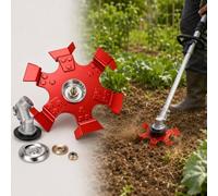 6-Tine Brush Cutter Cultivator Wheel for DEWALT DCM571X1-GB, High Manganese Steel Ditching Head for Weeding, Soil Loosening and Deep Cultivation