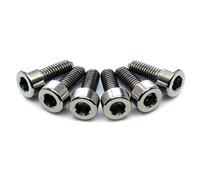 (6) Titanium - Floyd Rose Style Guitar Saddle Intonation Mounting Hold Screws Set - MonsterBolts (Qty 6, Titanium)