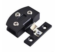6 to 8mm Shower Enclosures Bathroom Cabinet Display Zinc Alloy Glass Door Hinge for Cabinet from Hardware - Explosion-Proof Anti-Violence Smooth Brushed/Black Finish(Black)