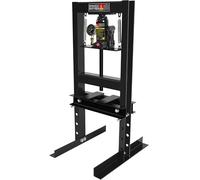 6 Ton Hydraulic Shop Press, Heavy Duty Steel Floor Shop Press with Adjustable 55-240 mm Working Height, H-Frame Design for Garage, Workshop & Industrial Use, Black