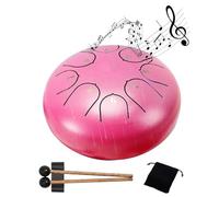 6 Tones Steel Tongue Drum Outdoors Rain Drum Instrument Ethereal Accessories Hand Sticks U1e0 Mini Drum Drum Percussion Drum