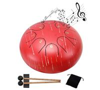 6 Tones Steel Tongue Drum Outdoors Rain Drum Instrument Hand Drum Ethereal Drum Percussion Drum Sticks Accessories W7l4 Mini