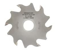 6-TOOTH BISCUIT JOINTING BLADE 100MM X 22MM, Tungsten Carbide-Tipped Teeth, Suitable for Cutting Natural Timbers, Particle Board & MDF Boards, 1 in Pack