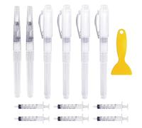 6 Touch-Up Paint Pens, 6 2.5ml Syringes, 1 Scraper, Wall Repair Accessories, Refillable Paint Brush, Suitable for Repairing Walls, Ceilings, Door Cracks, Furniture Paint