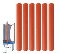 6 Trampoline Foam Sleeves, Trampoline Foam Covers, Trampoline Replacement Foam Poles, 40cm Foam Tubing Protective Padding, Ideal For Regular Trampoline Poles, Fits 1/1.8" Diameter, Orange