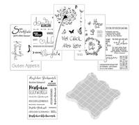 6 Transparent Stamps & 1 Sticker Stamp Set, Silicone, Handmade, Birthday & Wedding, DIY & Collage