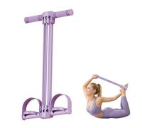 6-Tube Multi-Function Yoga Pull Rope Resistance Band, High Elasticity Durable Workout Band with Non-Slip Pedals & Comfort Handles, Portable Fitness Equipment for Home Gym,Waist & Arm Slimming (Purple)