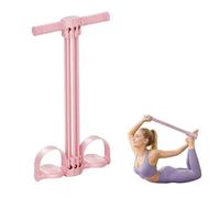 6-Tube Multi-Function Yoga Pull Rope Resistance Band, High Elasticity Durable Workout Band with Non-Slip Pedals & Comfort Handles, Portable Fitness Equipment for Home Gym,Waist & Arm Slimming (Pink)