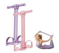 6-Tube Multi-Function Yoga Pull Rope Resistance Band, High Elasticity Durable Workout Band with Non-Slip Pedals & Comfort Handles, Portable Fitness Equipment for Home Gym,Waist & Arm Slimming (2 Pcs)