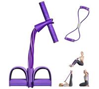 6-Tube Pedal Ankle Puller Resistance Bands with Free Figure 8 Exercise Bands Included,Pedal Puller Resistance Band with Handle for Home Gym,Yoga & Pilates,Ideal to Tone Arms,Abs,Waist Unisex