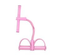 6-Tube Sit-Up Resistance Band - Multifunction Tension Rope with Handles for Home Gym & Yoga(Pink)