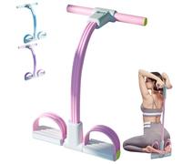 6 Tubes Elastic Sit Up Pull Rope with Foot Pedal, Pedal Puller Resistance Rope with LED Counting, Multi-function Foot P-edal Puller, AB Training Auxiliary Fitness Band for Fitness Slimming Training