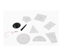 6-Type Geometric Plate Gravity Center Locator, Plumb Line | Hanging Positioning Static Balance Physics Experiment Demonstrator with Thimble